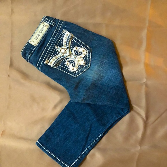Miss Chic Jeans Denim - Miss chic capris blinded out tons of diamond size 5